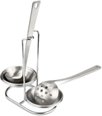 304 Stainless Steel Double Ladles Holder Vertical Spoon Rest Cooking Utensils - Image 6