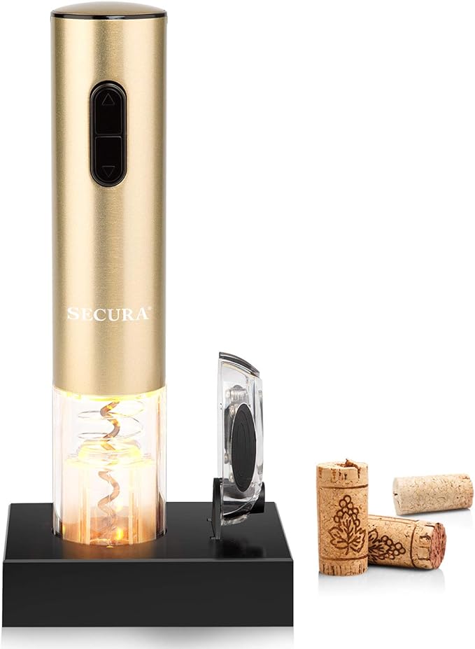 Secura Electric Wine Opener, Automatic Bottle Corkscrew Opener by Secura