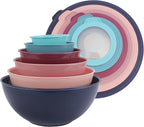 COOK WITH COLOR Mixing Bowls with TPR Lids by CookwithColor