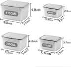 4 Pack Large Fridge Food Storage Container Set - Image 2