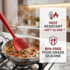 5 Pieces Silicone Spatula Set BPA Free Non Stick Rubber Spatula Heat Resistant - Image 2