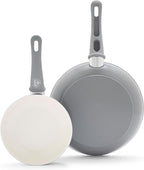 GreenLife Non Stick Fry Pan Set, Non-Toxic PFAS-Free Ceramic Skillets, by GreenLife