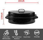 Granite Roasting Pan, 18” Enameled Roasting Pan - Image 2