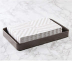 mDesign Modern Decorative Metal Guest Hand Towel Tray Holder Organizer - Image 2