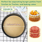 BOYAN 7 Inch Parchment Paper Rounds, Hamburger Patty Paper/Burger Press Paper - Image 2