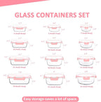 KOMUEE 24 Pieces Glass Food Storage Containers Set, Meal Prep Containers - Image 2