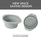 Dexas 10" Collapsible Silicone Colander in Sage, Kitchen Strainer - Image 6