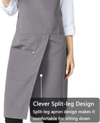 KITCHIEF Pottery Apron Split Leg, Cross Back Chef Apron - Image 2
