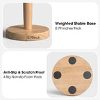 KitchLife Cute Wooden Paper Towel Holder Countertop - Image 4
