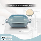 Enameled Cast Iron Dutch Oven for Sourdough Bread Baking, 9 x 5-4/5 Inch Oval - Image 2