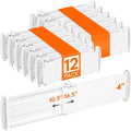 Lifewit 4" Tall 12 Pack Drawer Dividers, 27-42cm/10.5-16.5" Expandable Drawer by Lifewit
