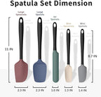 Coukre Silicone Spatula Set of 5, High Temperature Resistant, Food Grade - Image 2