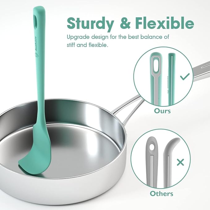 ChefAide 4 Pieces Silicone Spatula Set, Food Grade Rubber Spatula, Upgrade - Image 3