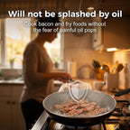 Splatter Screen for Frying Pan, Stainless Steel Grease Splatter Guard Splatter - Image 4