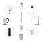 Bottle Brush Long Handle Cup Cleaner Brush Sponge Bottle Scrubber Detachable - Image 7