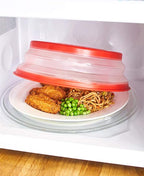 Microwave Cover for Food, Collapsible Microwave Splatter Cove, Fruit Drainer - Image 3