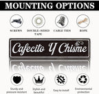 Coffee Metal Signs, Cafecito y Chisme Sign, Funny Coffee Home Decor, Farmhouse - Image 3