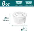 vancasso 8 oz Ramekins with Lid, Porcelain Creme Brulee Souffle Dishes - Image 2
