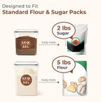ComSaf Flour Sugar Storage Containers Set of 3, Large Airtight Food Storage - Image 3