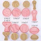Ball Shape Cookie Cutters Set, 8-PCS 3D Football, Basketball, Volleyball - Image 5