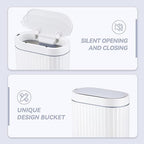 ELPHECO Bathroom Trash can Motion Sensor, AutomaticGarbage can, Slim Plastic - Image 3