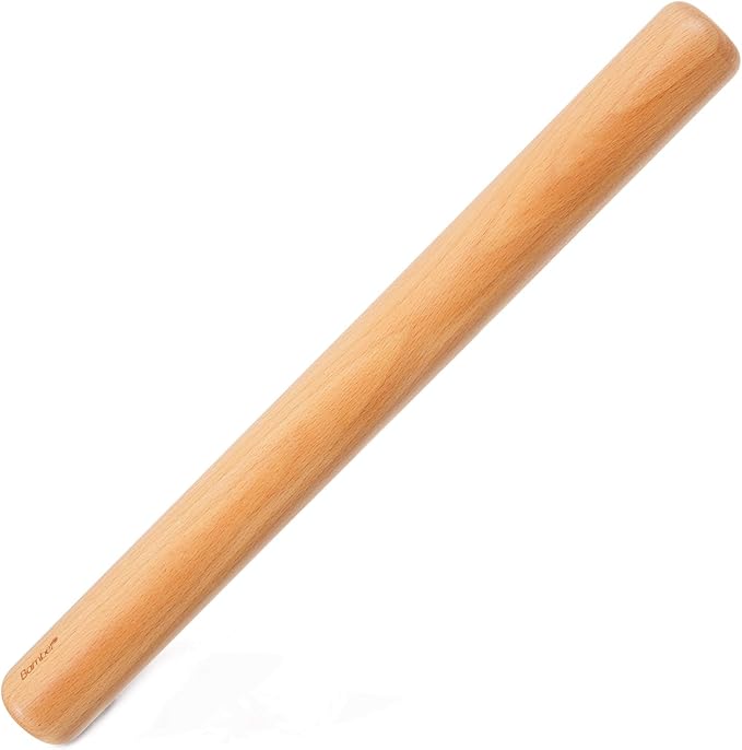 Bamber Wood Rolling Pin for Baking Large Wooden Rolling Dowel Stick Dough by Bamber