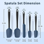 Coukre Silicone Spatula Set of 5, High Temperature Resistant, Food Grade - Image 2