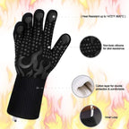 Comsmart BBQ Gloves, 1472F Heat Resistant Silicone Non-Slip Oven Mitts - Image 4