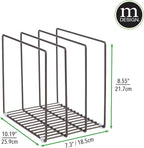 mDesign Steel Storage Tray Organizer Rack - Image 7