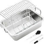 15 Inch Stainless Steel Roasting Pan - Image 2