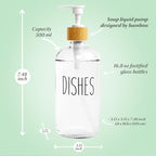 LOOCHICA 2 Pack Clear Glass Soap Dispenser - Image 3