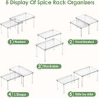 Delamu Clear Kitchen Cabinet Organizer, Stackable Cabinet Shelf - Image 5