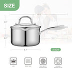 Tri-Ply Stainless Steel Sauce Pan - Image 3