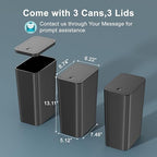 N. NETDOT 3 Pack 10 Liter Small Trash Can - Image 7