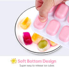 Silicone Ice Cube Tray, 4 Pack Easy-Release & Flexible 14-Ice Cube Trays - Image 2