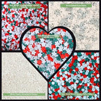 Confect Christmas Sprinkles | Mix Edible Red Green Silver & White Heart & Star | Silver & White Snowflakes Jimmies & Pearls | Cake Decorating Sprinkles - 5 Oz - Image 2