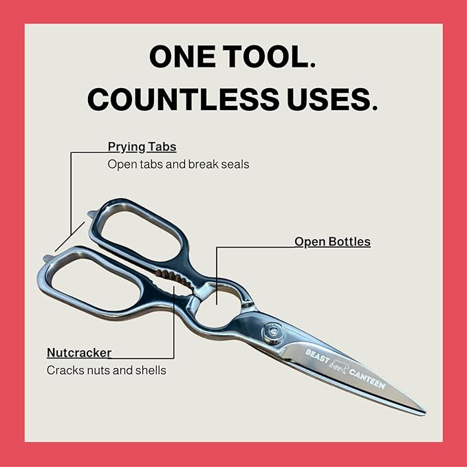 Heavy Duty Kitchen Scissors for Food — All Purpose Cooking Scissors, All - Image 6