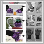Comsmart BBQ Gloves, 1472 Degree F Heat Resistant Grilling Gloves Silicone - Image 5