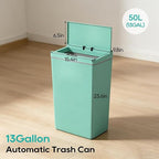 BestOffice 13 Gallon Trash Can Plastic Kitchen Trash Can Automatic Touch Free - Image 7