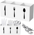 Suzile Acrylic Cutlery Storage Organizer Bin Silverware Caddy Countertop Knife by Suzile