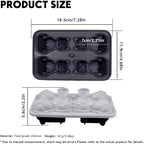 4 Cavities 3D Cat Ice Cube Molds, Cute Cat Shape Ice Mold, Large Ice Cube Tray - Image 2