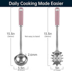 Safring Stainless Steel Soup Ladle and Spaghetti Spoon Set, Heat Resistant - Image 2