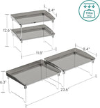 STARLATTA 2 Pcs Cabinet Organizer Shelf，Stackable Kitchen Counter Shelves - Image 3