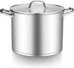 TeamFar Stainless Steel Stock Pot, 14QT Tri-ply Bottom Stockpot Large Cooking by TeamFar