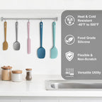 Redfly Silicone Spatula Set, 5 Piece Food Grade Silicone Cooking Utensils Set - Image 6