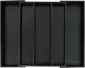 Utoplike Bamboo Drawer Organizer Kitchen Utensils, Adjustable Black Silverware by Utoplike