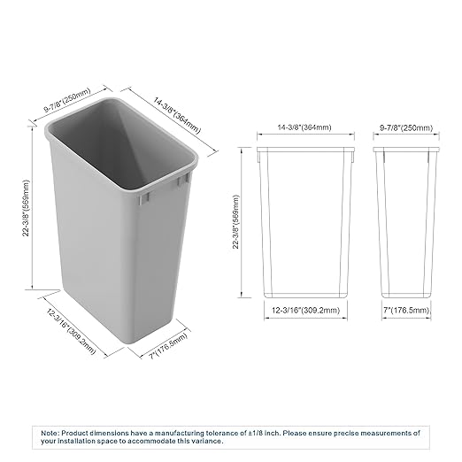 Dowell 2 Pack 50Qt Wastebasket Trash Container, - Image 4