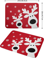 Christmas Dish Drying Mat for Kitchen Counter Cute Reindeer Winter Microfiber - Image 2