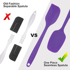 Silicone Spatulas Set, Rubber Spoon Spatula Heat Resistant Spoonula One Piece - Image 7