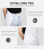 Syntus 12 Pack Bib Apron, Unisex Aprons Adjustable Thicker Version Waterdrop - Image 6